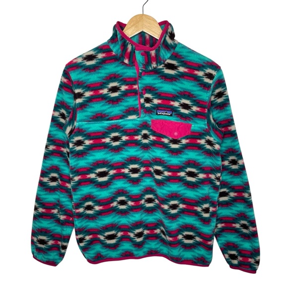 Patagonia Aztec Boho Synchilla Fleece Snap T Pullover Small - Picture 5 of 15